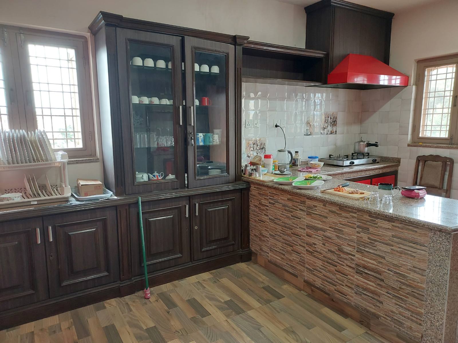 The guest kitchen